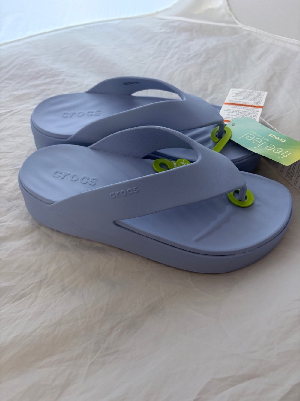 Women's Crocs Getaway Platform Flip Blue Haze  Sz 9